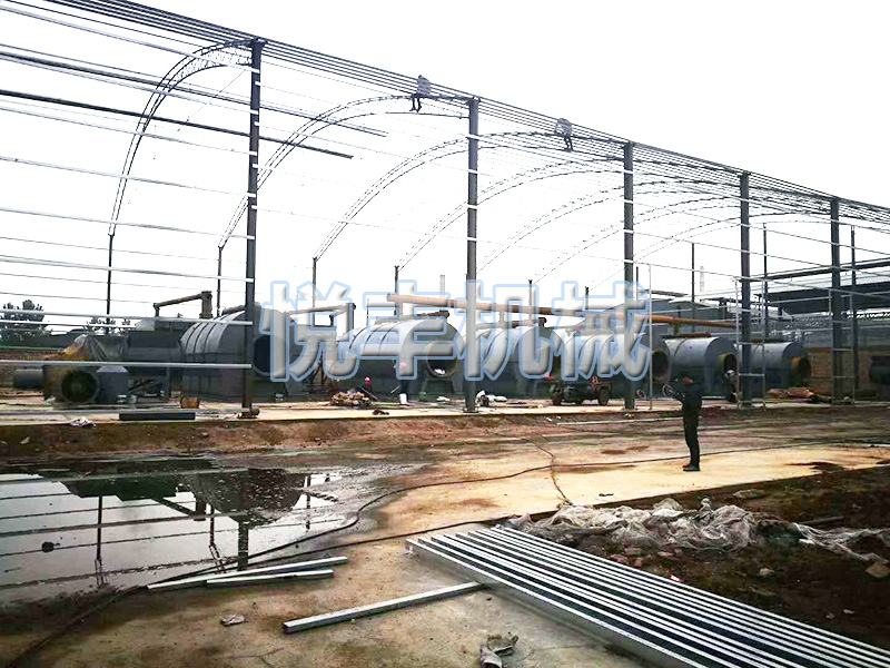 陜西客戶煉油設備安裝現場